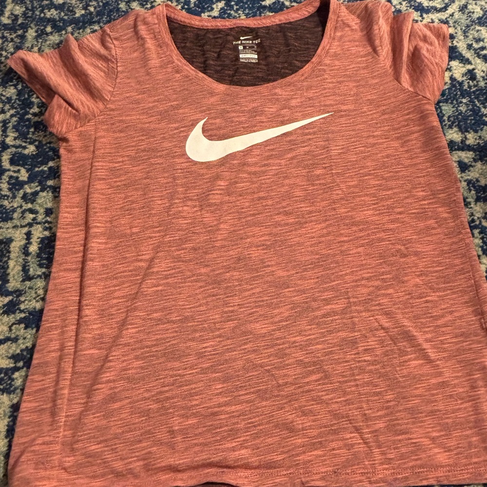 Nike Pink Cap Sleeve Fitted T-Shirt